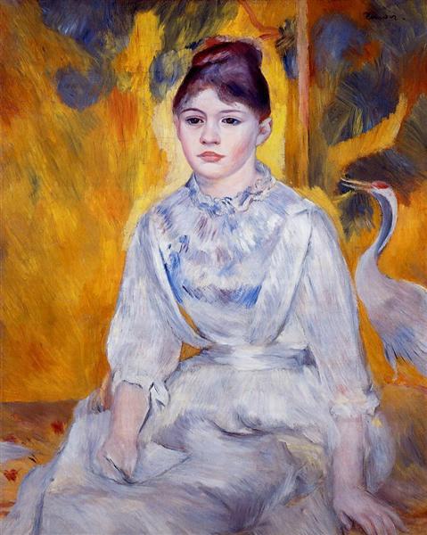 Young Woman with Crane, 1886 - Pierre-Auguste Renoir
