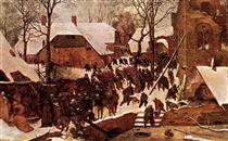 L'Adoration des mages dans un paysage d'hiver - Pieter Brueghel l'Ancien