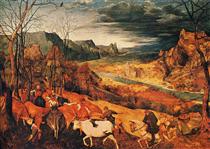 Die Heimkehr der Herde - Pieter Bruegel der Ältere