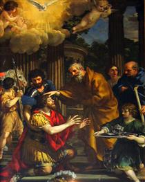 Ananias restoring the sight of Saint Paul - Pierre de Cortone