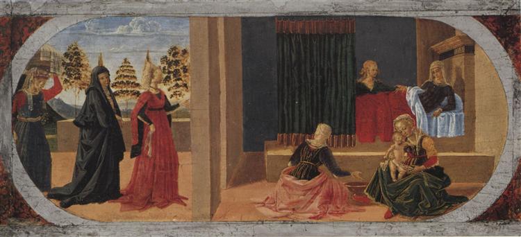 Nascimento da Virgem, 1470 - 1473 - Pietro Perugino