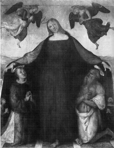 Мадонна Милосердия со святыми Стефаном и Иеронимом, 1512 - Пьетро Перуджино