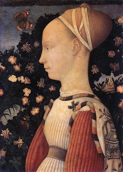 Портрет Джиневры д'Эсте, c.1449 - Пизанелло