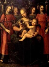 Мадонна з немовлям і чотирма ангелами - Плавтилла Неллі