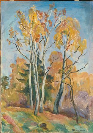 Birches in autumn, 1930 - Pjotr Petrowitsch Kontschalowski