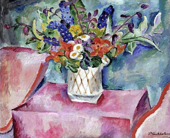 Still Life. Flowers in pink., 1918 - Pjotr Petrowitsch Kontschalowski