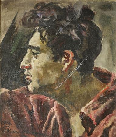 The head of boy in profile, 1936 - Петро Кончаловський
