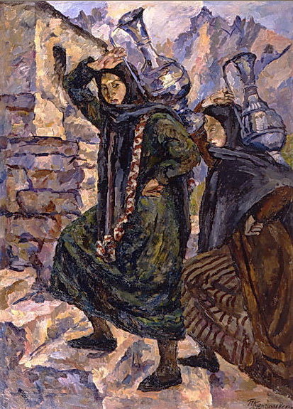 Две грузинки с кувшинами ('Каждый день к Арагве светлой'), 1927 - Пётр Кончаловский