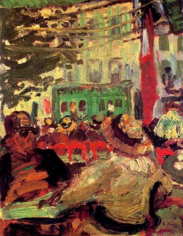 Terrace of a Café, 1907 - Рауль Дюфі