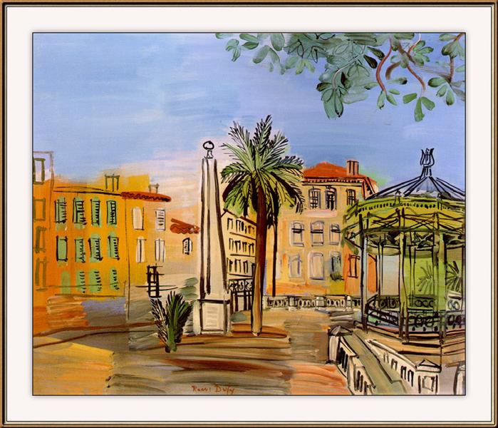 The square in Hyeres - Raoul Dufy