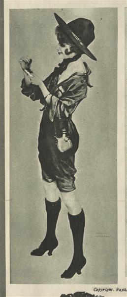 Girl Scout, New York Tribune, 1916 - Raphael Kirchner