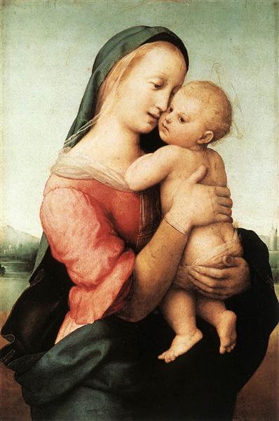 Detail of the 'Tempi' Madonna, 1508 - Raphael