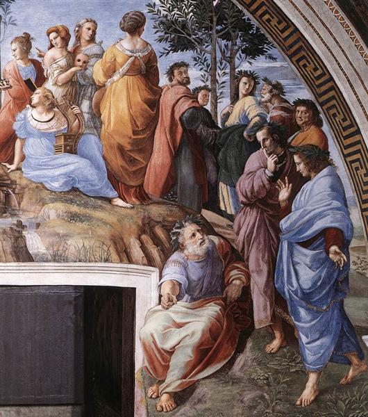The Parnassus, from the Stanza delle Segnatura (detail), 1510 - 1511 - Raphael
