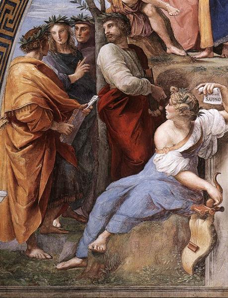 The Parnassus, from the Stanza delle Segnatura (detail), 1510 - 1511 - Rafael