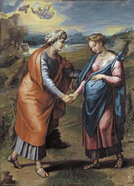 La Visitación, 1518 - Rafael Sanzio