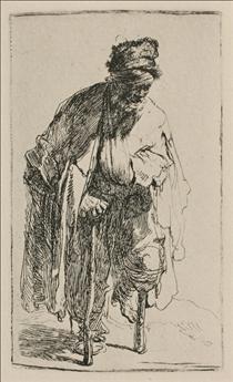 A Beggar with a Wooden Leg - Rembrandt