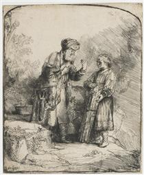 Авраам та Ісаак - Рембрандт