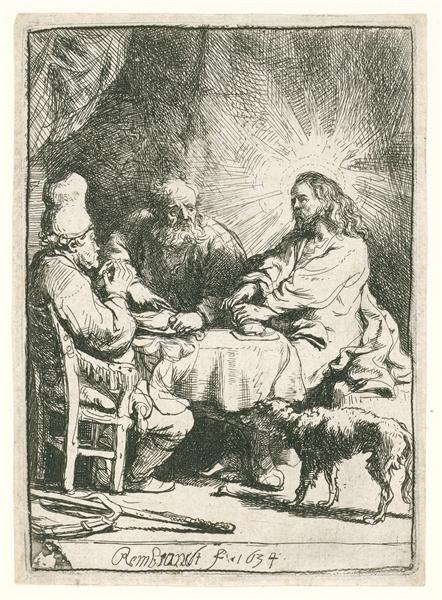 Христос в Еммаусі, 1634 - Рембрандт