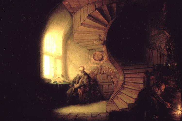 Філософ у роздумах, 1632 - Рембрандт