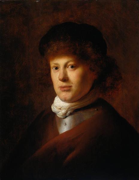 Retrato de Rembrandt van Rijn, c.1628 - Rembrandt