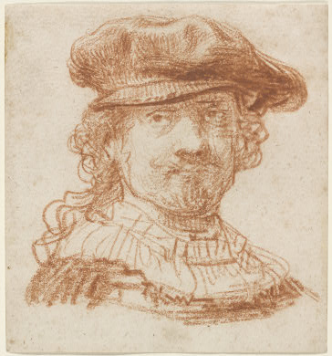 Автопортрет, c.1637 - Рембрандт
