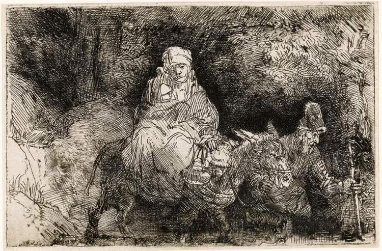 The Flight into Egypt, 1654 - Rembrandt