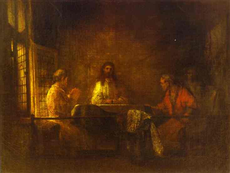 The Pilgrims at Emmaus - Rembrandt van Rijn