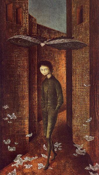 Boy And Butterfly - Remedios Varo