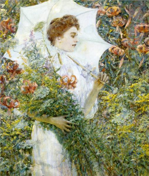 The White Parasol, 1907 - Роберт Льюис Рид