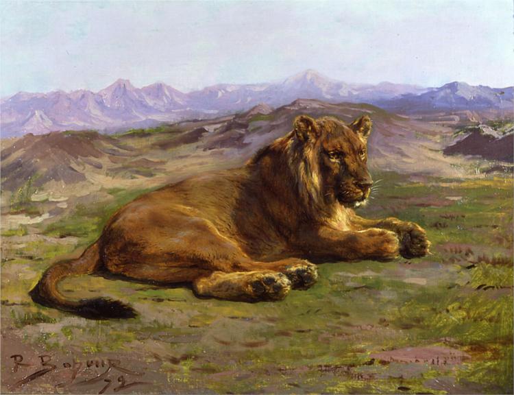 Couching Lion, 1872 - Роза Бонер