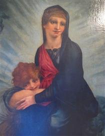 Мадонна з немовлям і Путті (деталь) - Россо Фйорентино