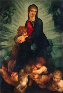 Мадонна з немовлям і Путті - Россо Фйорентино