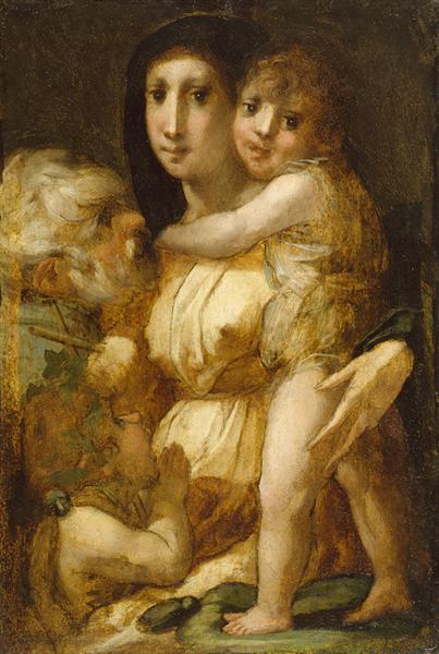 Святе сімейство з немовлям святим Іваном Хрестителем, 1521 - Россо Фйорентино