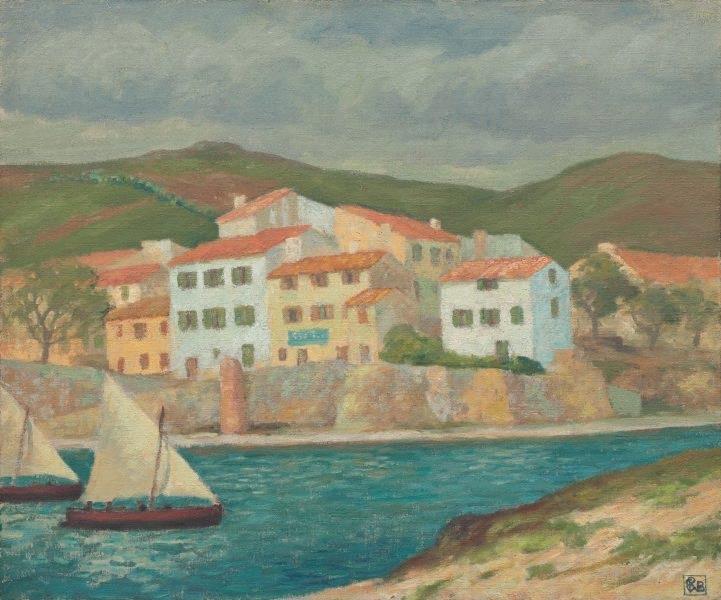 Fishermen's houses, Port Vendres, 1926 - Руперт Банни
