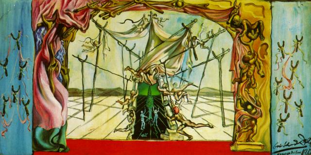 Design for the set of 'Romeo and Juliet' (backdrops and wing flats), 1942 - Сальвадор Далі