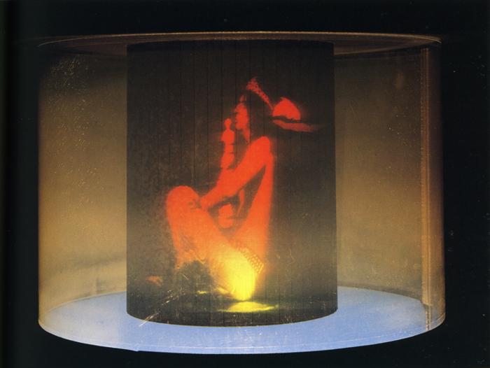 First Cylindric Crono-Hologram. Portrait of Alice Cooper's Brain, 1973 - Сальвадор Далі