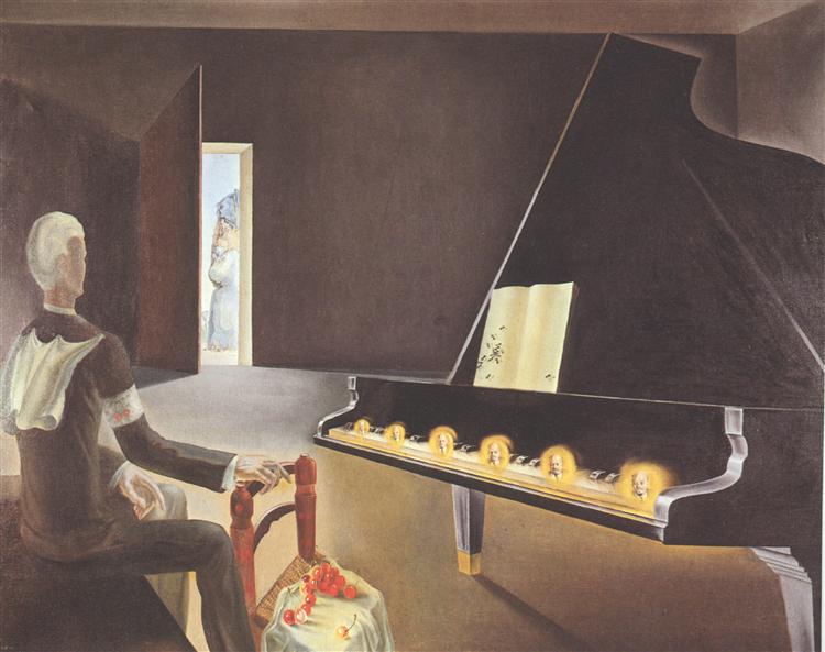 Partial Hallucination: Six Apparitions of Lenin on a Piano, 1931 - Сальвадор Дали