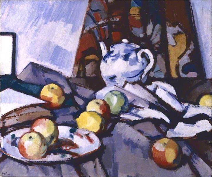 Blue and White Teapot, 1917 - Samuel Peploe