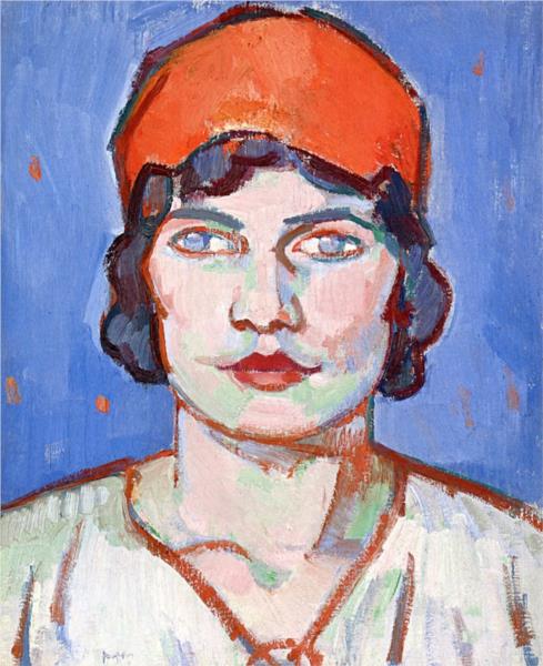 Portrait of a Girl, Red Bandeau, 1912 - Samuel Peploe
