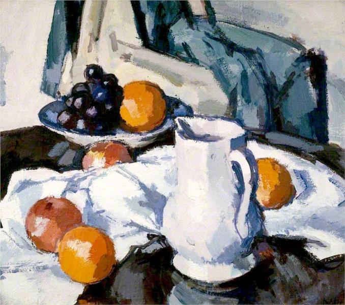 Still Life with Jug and Grapes, 1925 - Samuel Peploe