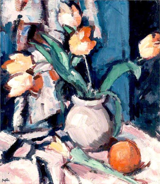 Tulips in a Brown Jar, 1933 - Samuel Peploe