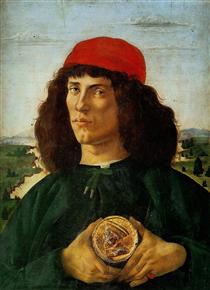 Retrato de hombre con la medalla de Cosme el Viejo - Sandro Botticelli