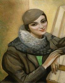 Portrait of Nina Shik - Сергій Судєйкін