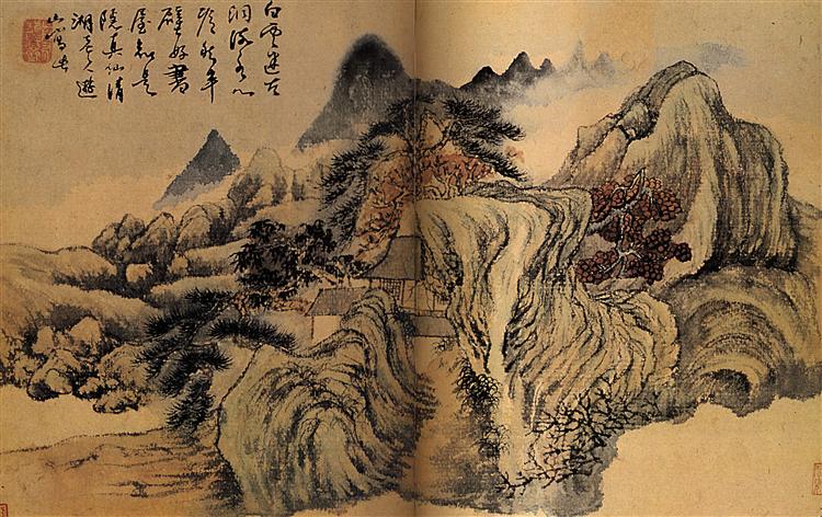 Autumn the mountain, 1699 - Шитао
