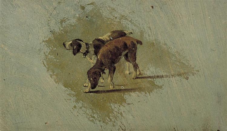 Two dogs, 1899 - Тео ван Дусбург