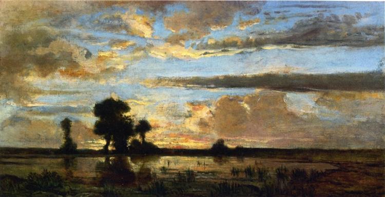 Edge of the Forest, Sun Setting - Théodore Rousseau