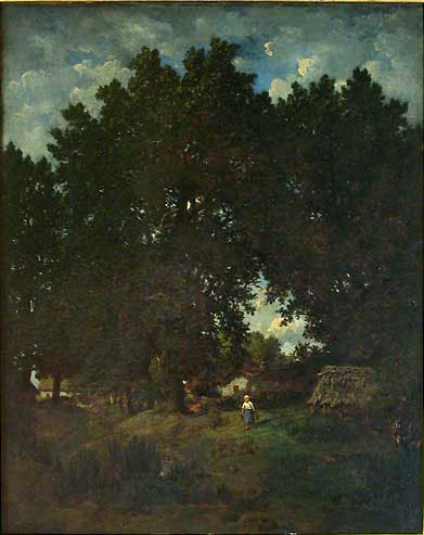 Village under the trees - Théodore Rousseau