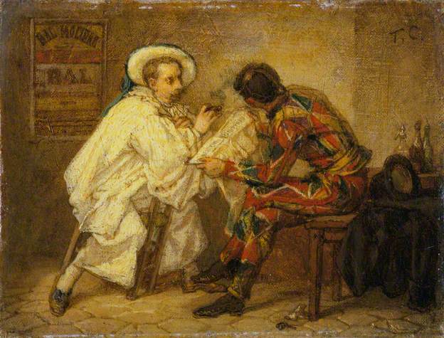Harlequin and Pierrot, 1857 - Thomas Couture