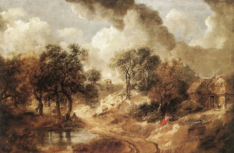 Landscape in Suffolk, c.1750 - 根茲巴羅