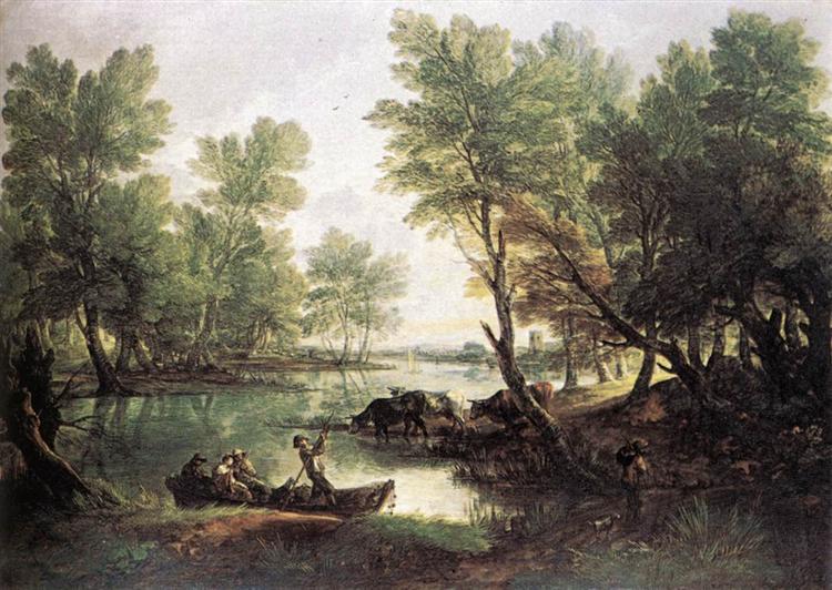 River landscape, 1768 - 1770 - Томас Гейнсборо